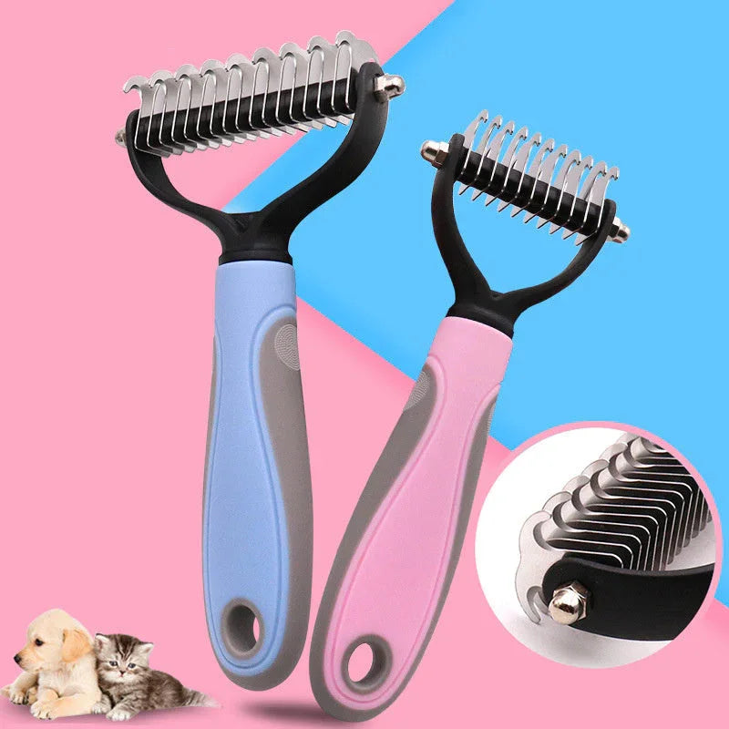Stainless Double-sided Pet Brush Hair Removal Comb Grooming Dematting Dog Grooming Shedding Tools EX-STOCK Canada