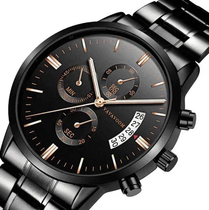 Stainless Steel Business Waterproof Quartz Watch for Men - EX-STOCK Canada
