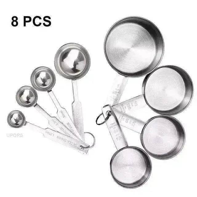 Stainless Steel Measuring Cup & Spoon Set, Stackable Spoons - EX-STOCK Canada