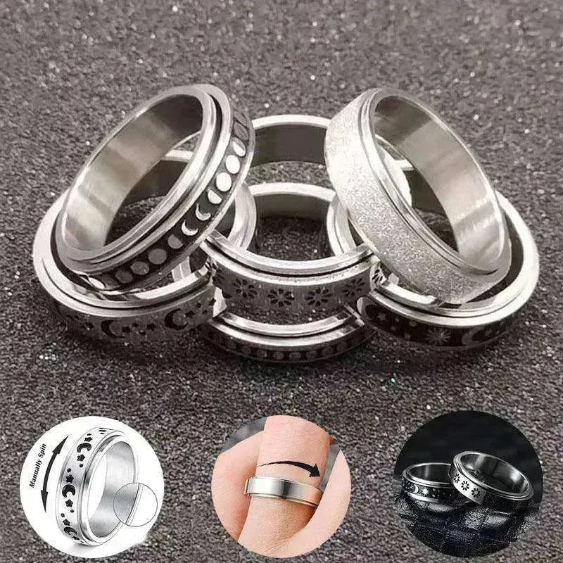 Edelstahl Drehbare Elegante & Angstlindernde Ringe - EX-STOCK CANADA