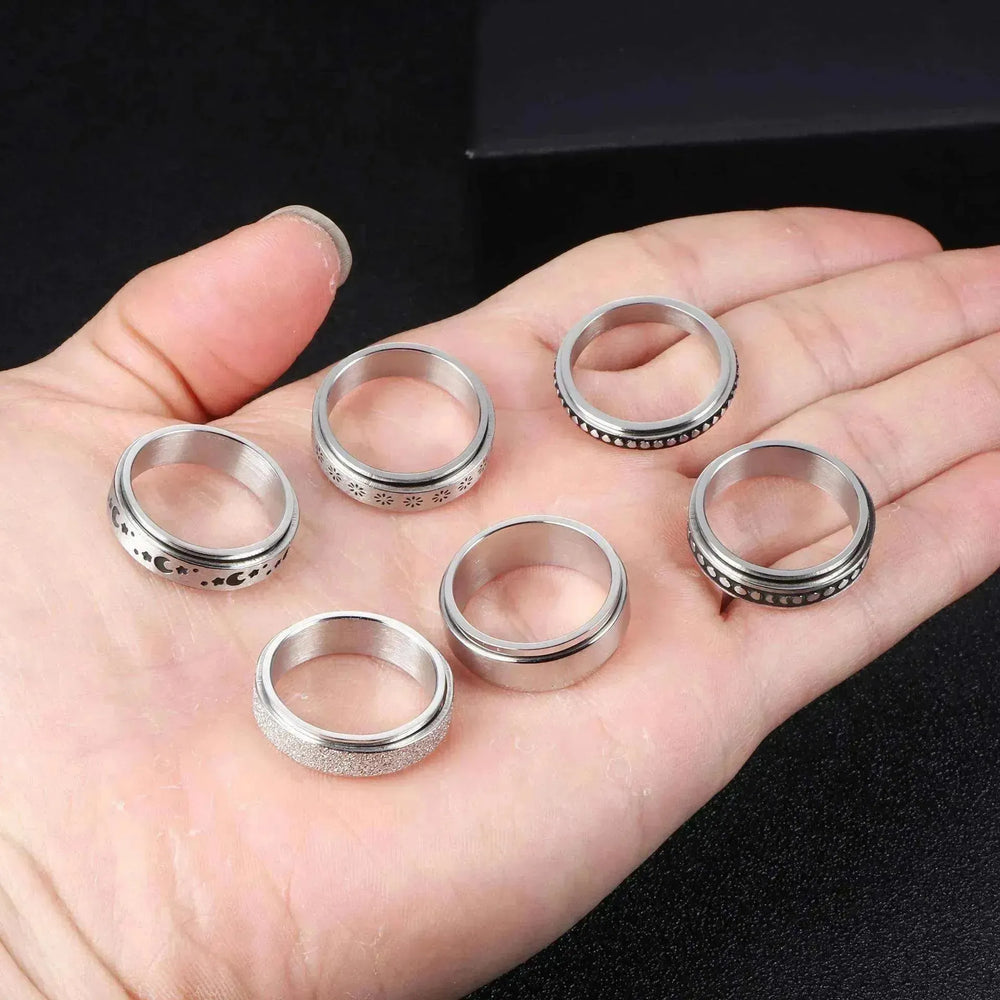 Edelstahl Drehbare Elegante & Angstlindernde Ringe - EX-STOCK CANADA