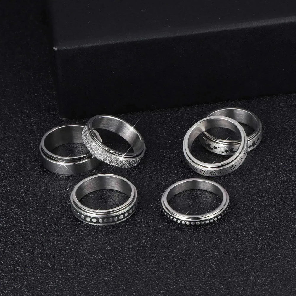 Edelstahl Drehbare Elegante & Angstlindernde Ringe - EX-STOCK CANADA