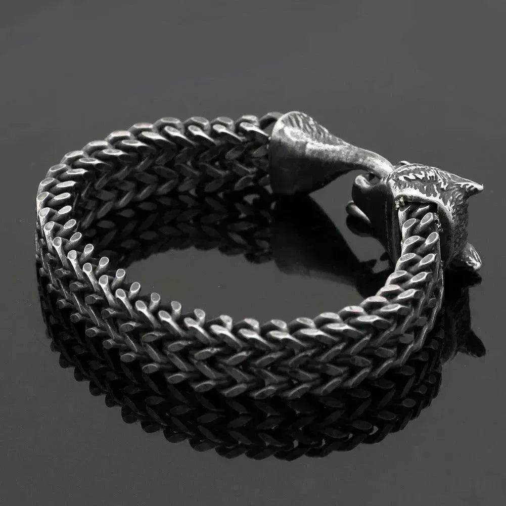 Stainless Wolf Head Chain Bracelet: Wholesale Fashion Gift - EX-STOCK Canada