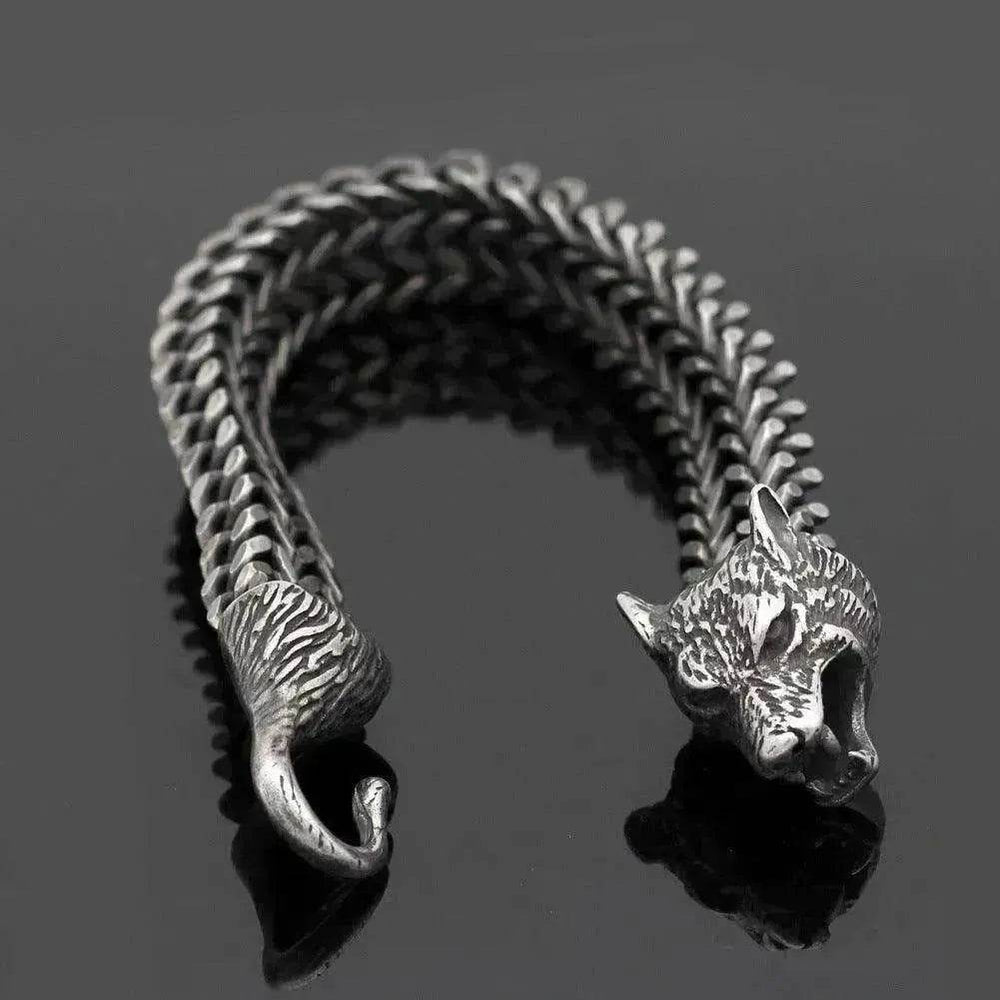 Stainless Wolf Head Chain Bracelet: Wholesale Fashion Gift - EX-STOCK Canada