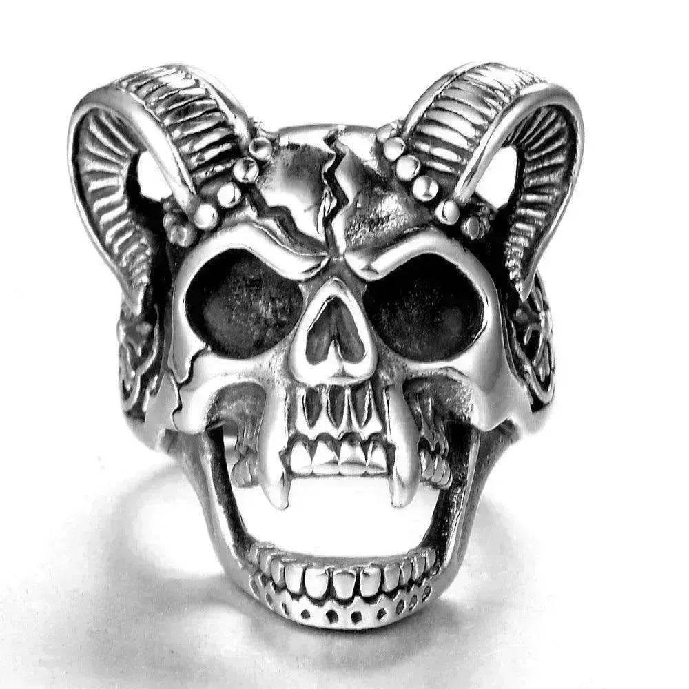Stainless steel ring men's jewelry ring wholesale vintage sheep's head ring - EX-STOCK Canada