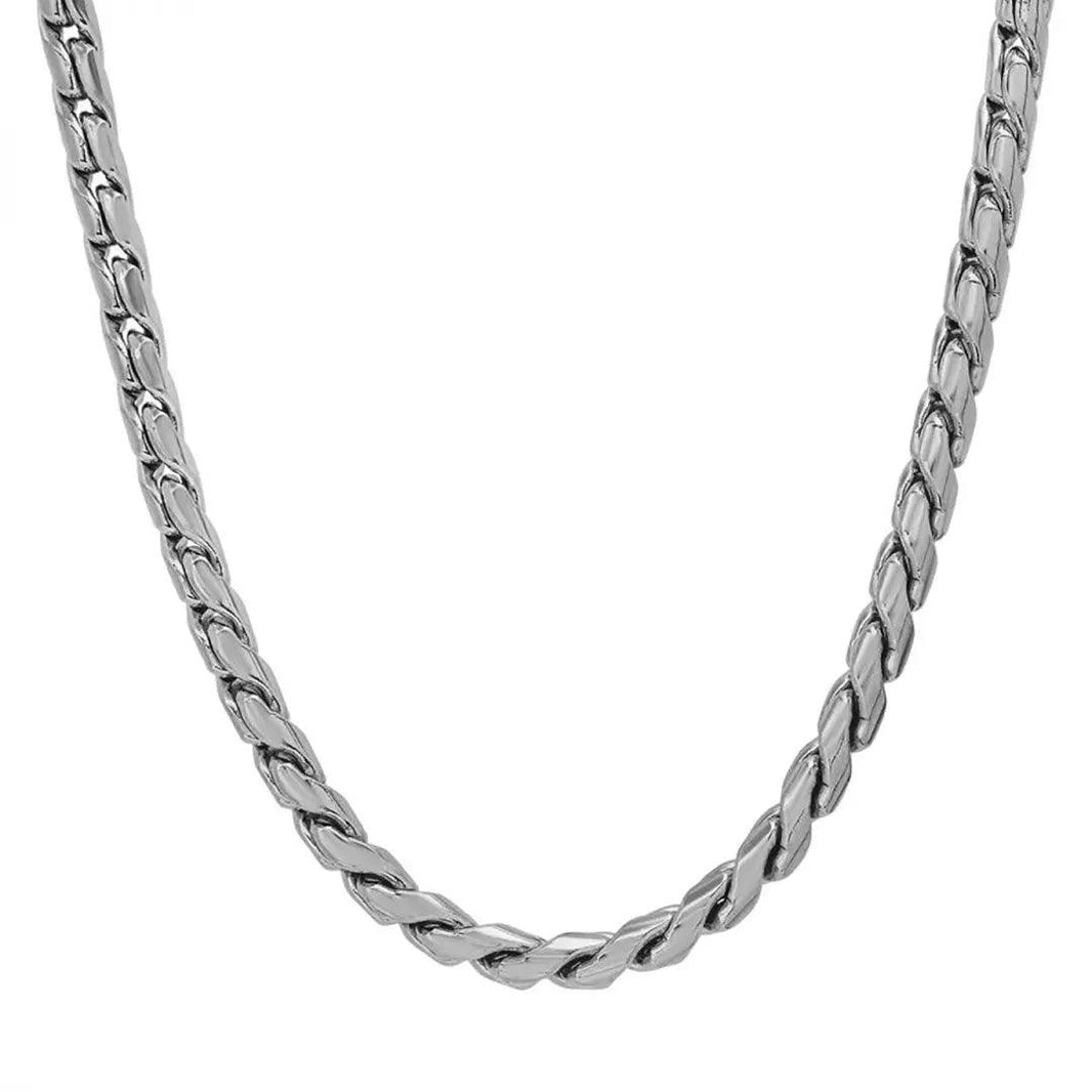 Collier chaîne à maillons fantaisie en acier inoxydable oxydé pour hommes SteelTimeEX-STOCK Canada