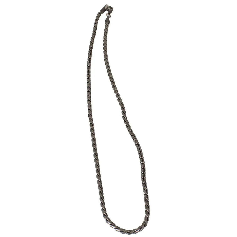 SteelTime Men's Oxidized Stainless Steel Fancy Link Chain Necklace EX-STOCK Canada