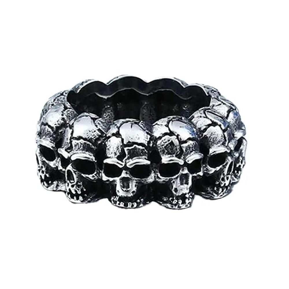 SteelTime Herren Edelstahl Gothic Vintage Biker Skelettkopf RingEX-STOCK Canada
