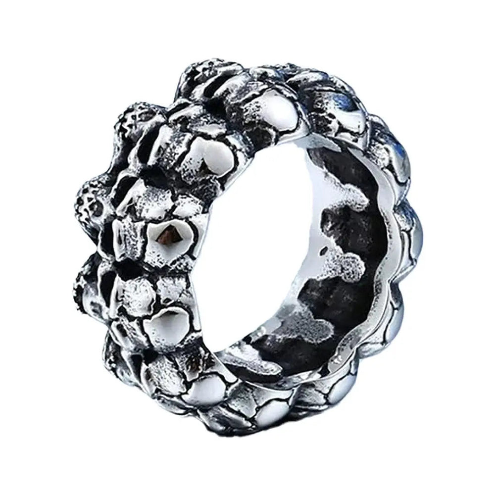 SteelTime Men's Stainless Steel Gothic Vintage Biker Skeleton Head Ring EX-STOCK Canada