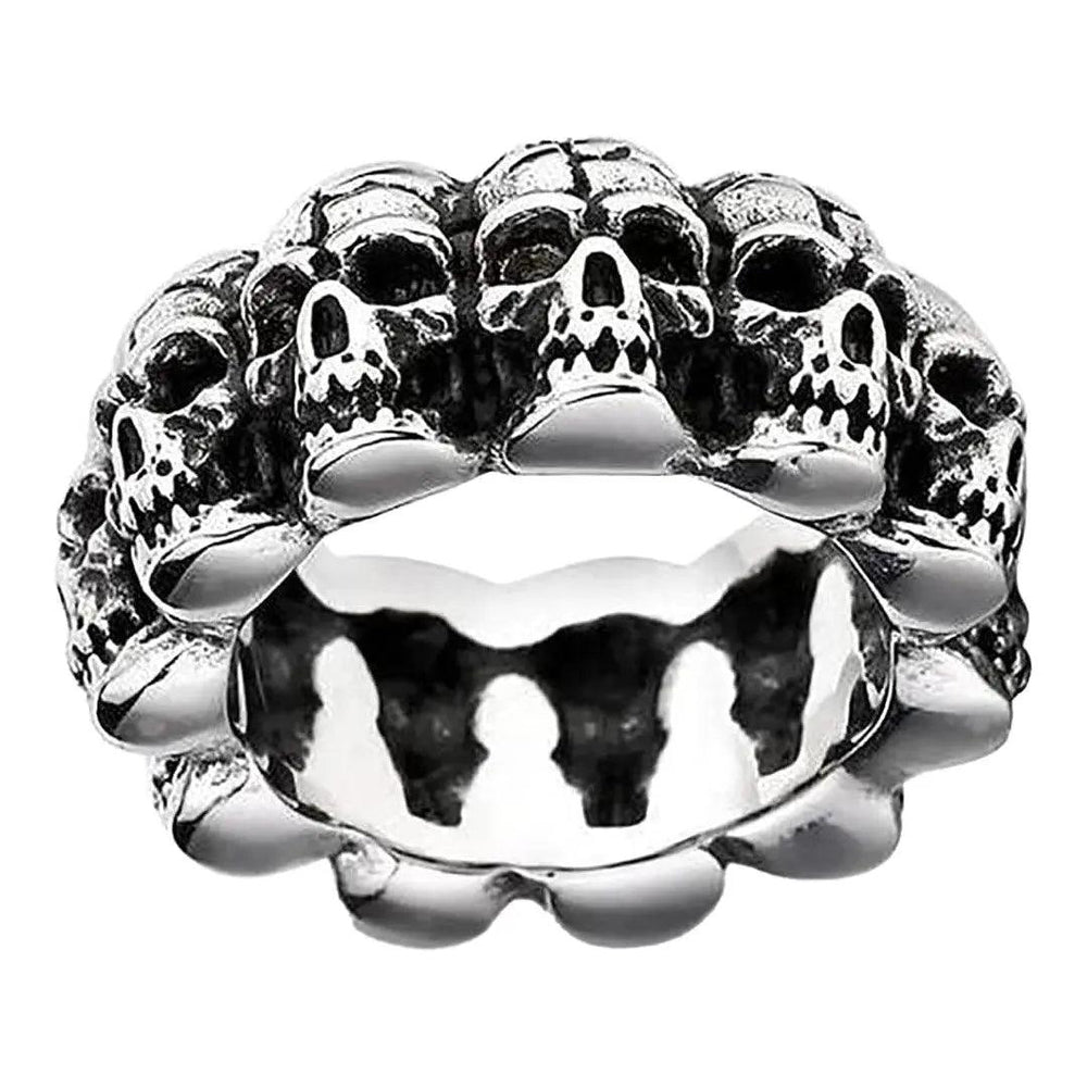 SteelTime Herren Edelstahl Gothic Vintage Biker Skelettkopf RingEX-STOCK Canada