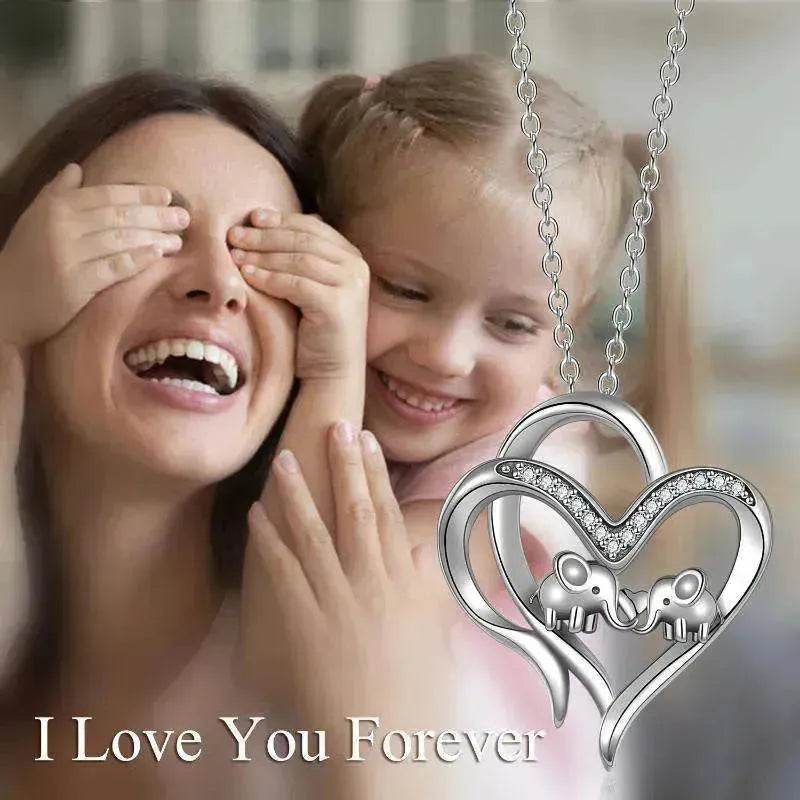 Sterling 925 Silver Elephant Heart-shaped Pendant - EX-STOCK Canada