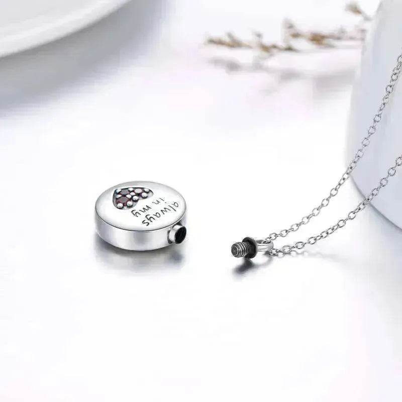Sterling 925 Silver Heart Urn Engraved Cremation Necklace for Ashes - EX-STOCK Canada
