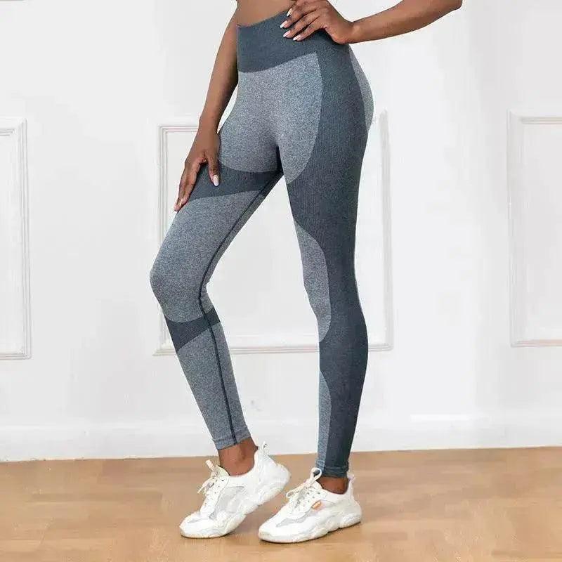 Pantaloni da yoga a righe stampati, vita alta, leggings senza cuciture, elasticizzati, sollevamento glutei, asciugatura rapida, pantaloni sportivi da corsa e fitness, abbigliamento femminile - EX-STOCK Canada