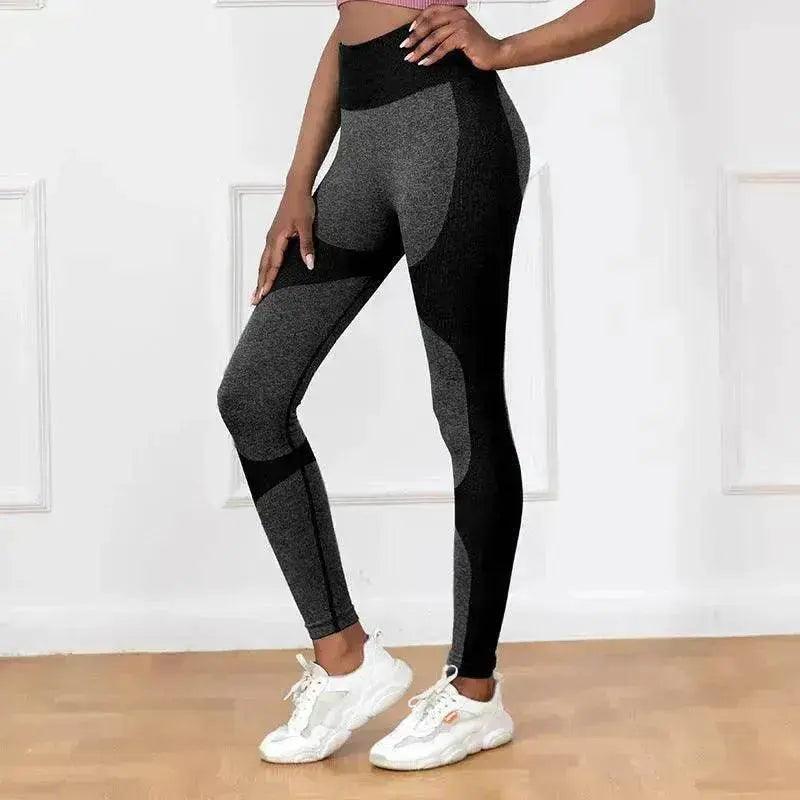 Pantaloni da yoga a righe stampati, vita alta, leggings senza cuciture, elasticizzati, sollevamento glutei, asciugatura rapida, pantaloni sportivi da corsa e fitness, abbigliamento femminile - EX-STOCK Canada