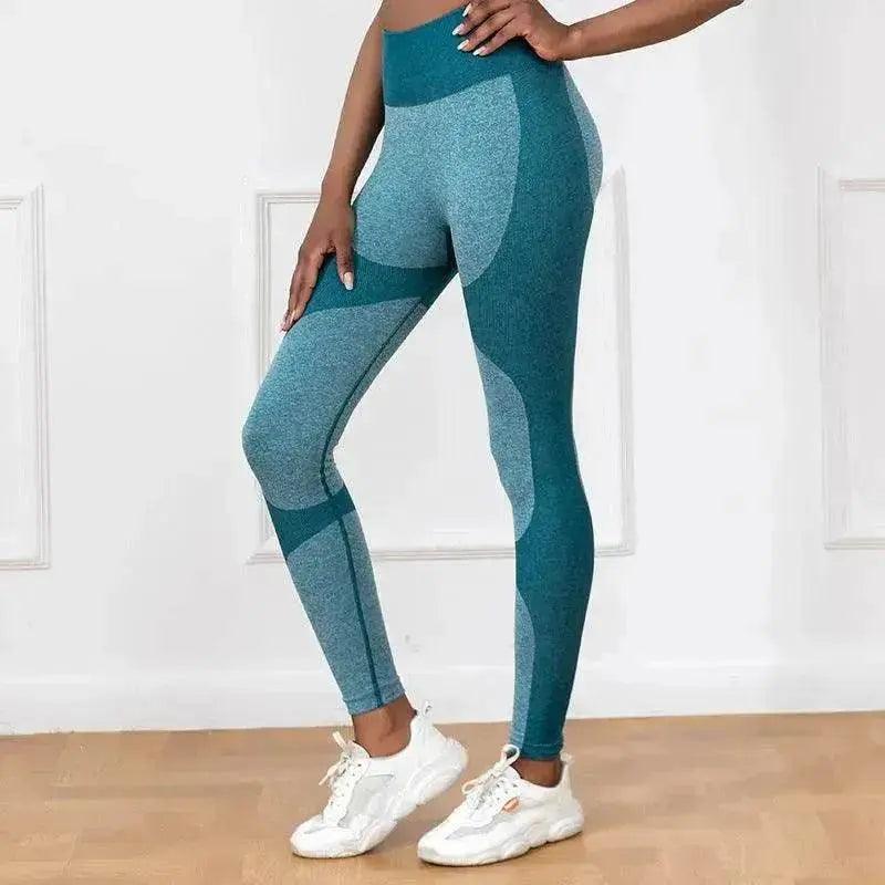 Pantaloni da yoga a righe stampati, vita alta, leggings senza cuciture, elasticizzati, sollevamento glutei, asciugatura rapida, pantaloni sportivi da corsa e fitness, abbigliamento femminile - EX-STOCK Canada