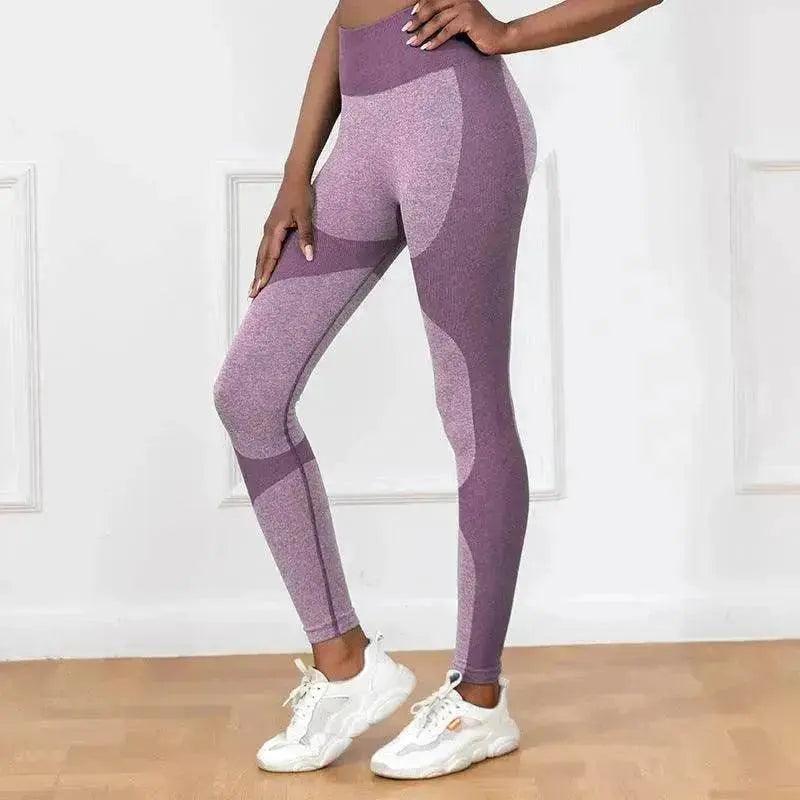 Pantaloni da yoga a righe stampati, vita alta, leggings senza cuciture, elasticizzati, sollevamento glutei, asciugatura rapida, pantaloni sportivi da corsa e fitness, abbigliamento femminile - EX-STOCK Canada