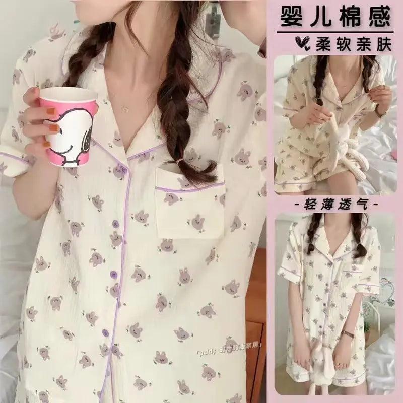 Bubble Cotton Cute Orange Pajamas For Women - EX-STOCK Canada