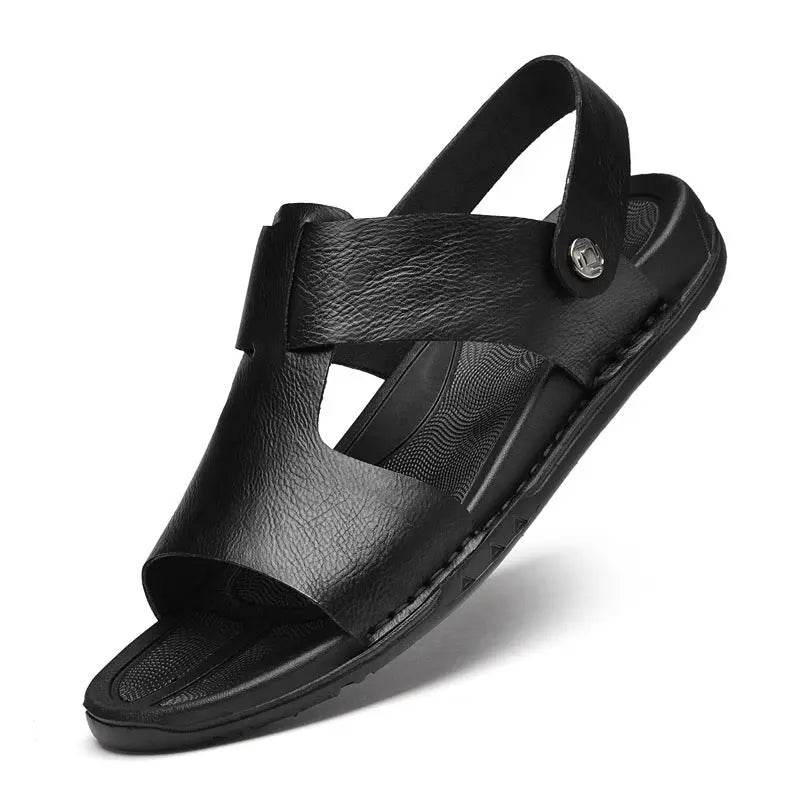 Summer Men's Leather Sandals Plus Size Roman Beach Shoes - EX-STOCK Canada
