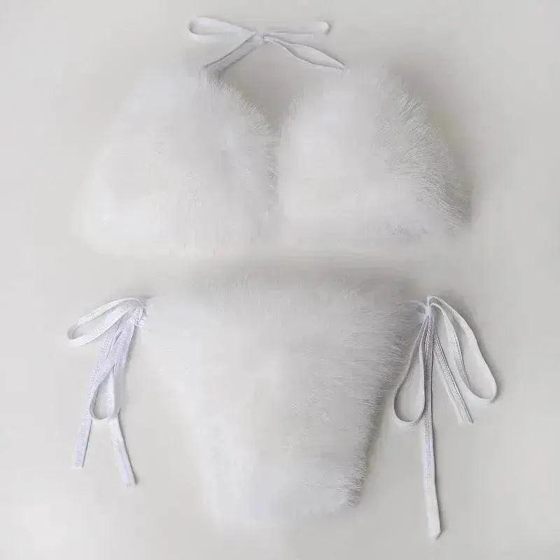 Nuovo Intimo Estivo con Pelliccia di Volpe a Colore Unito - EX-STOCK Canada