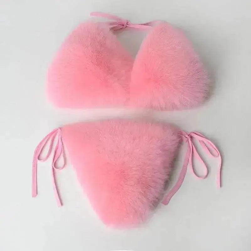 Nuovo Intimo Estivo con Pelliccia di Volpe a Colore Unito - EX-STOCK Canada