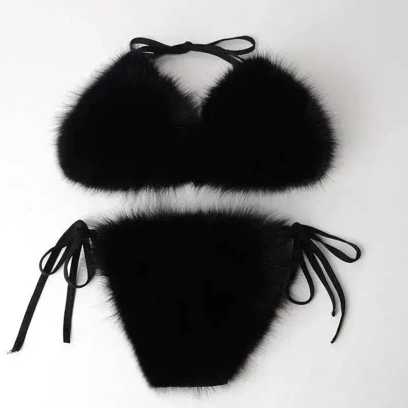 Nuovo Intimo Estivo con Pelliccia di Volpe a Colore Unito - EX-STOCK Canada