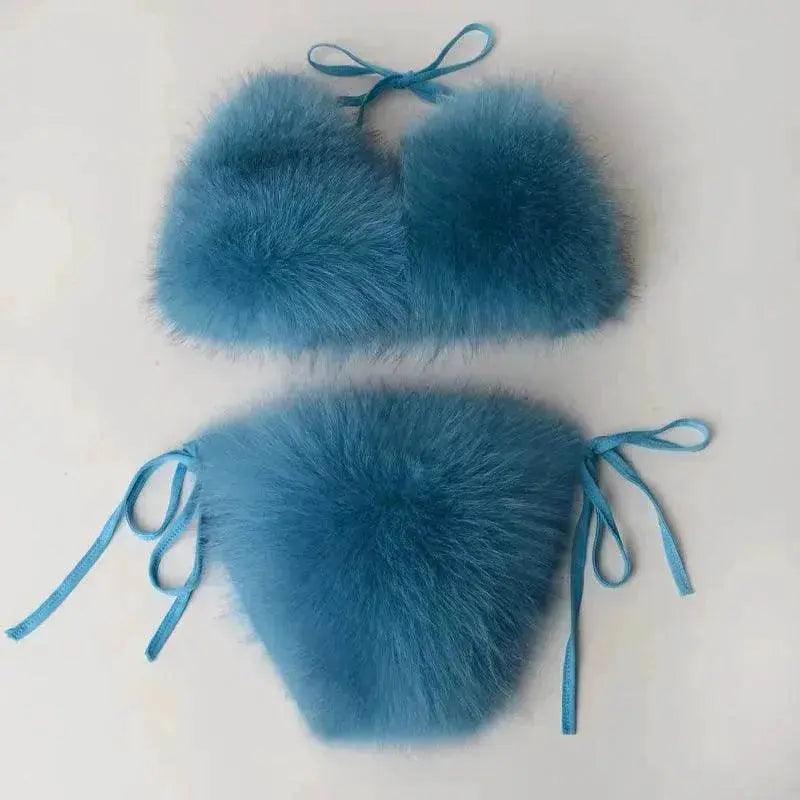 Nuovo Intimo Estivo con Pelliccia di Volpe a Colore Unito - EX-STOCK Canada