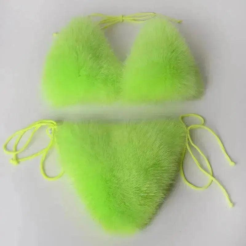 Nuovo Intimo Estivo con Pelliccia di Volpe a Colore Unito - EX-STOCK Canada