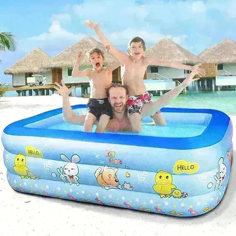 Swimming Pool Thickened, Full-Sized Above Ground Kiddle Family Lounge Inflatable Pool for Adult, Kids, Toddlers, Infant, Blow Up for Backyard, Garden, Party - EX-STOCK CANADA