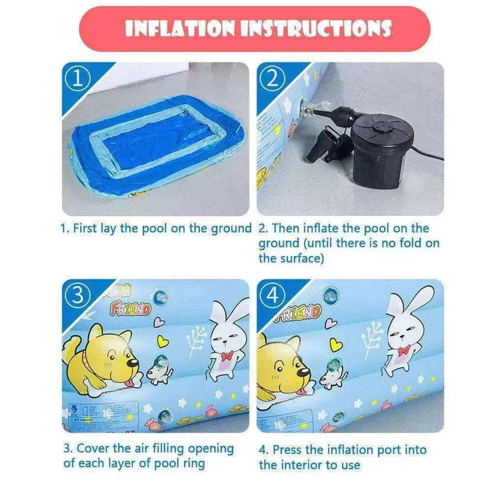 Piscina engrosada, piscina inflable de tamaño completo sobre el suelo para la familia Kiddle, para adultos, niños, bebés, inflable para el patio trasero, jardín, fiesta - EX-STOCK CANADA