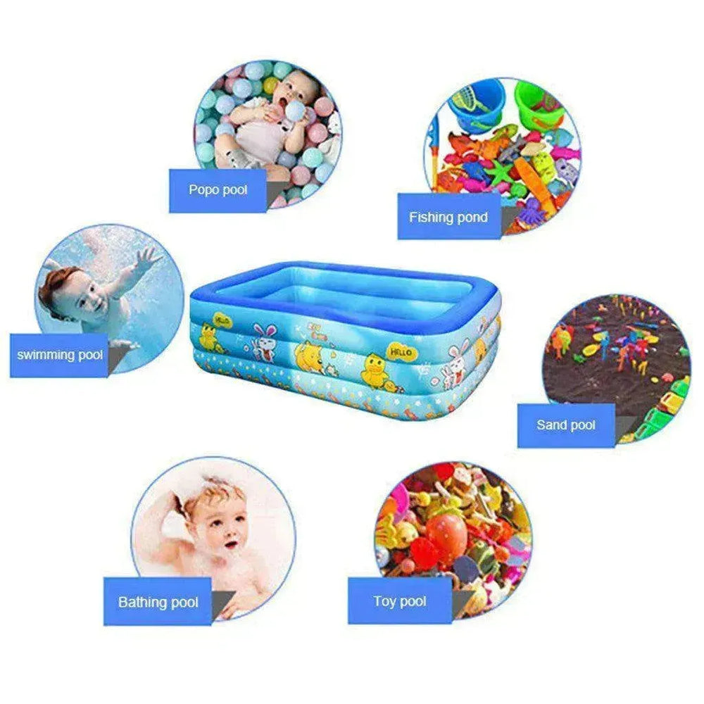Piscina engrosada, piscina inflable de tamaño completo sobre el suelo para la familia Kiddle, para adultos, niños, bebés, inflable para el patio trasero, jardín, fiesta - EX-STOCK CANADA