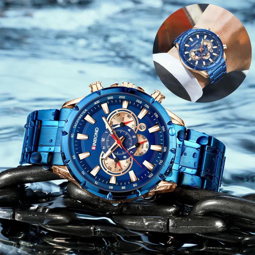 Tactical Motorcycle Waterproof Luminous Watch Timing Multi-Pointer EX-STOCK Canada