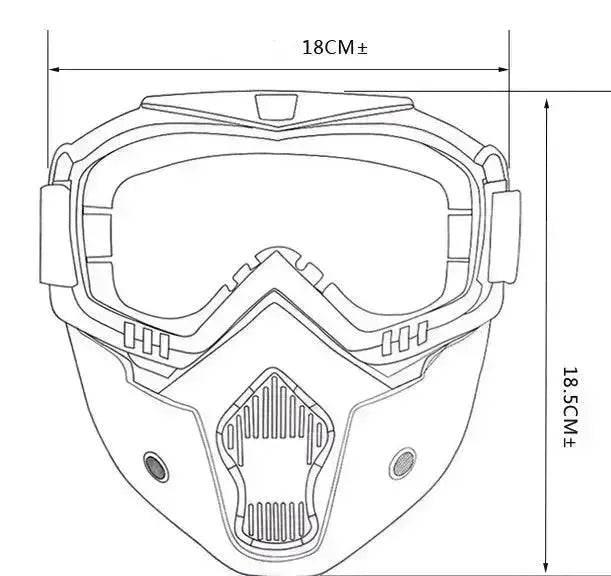 Tactical goggles for motorcycle helmet - EX-STOCK Canada