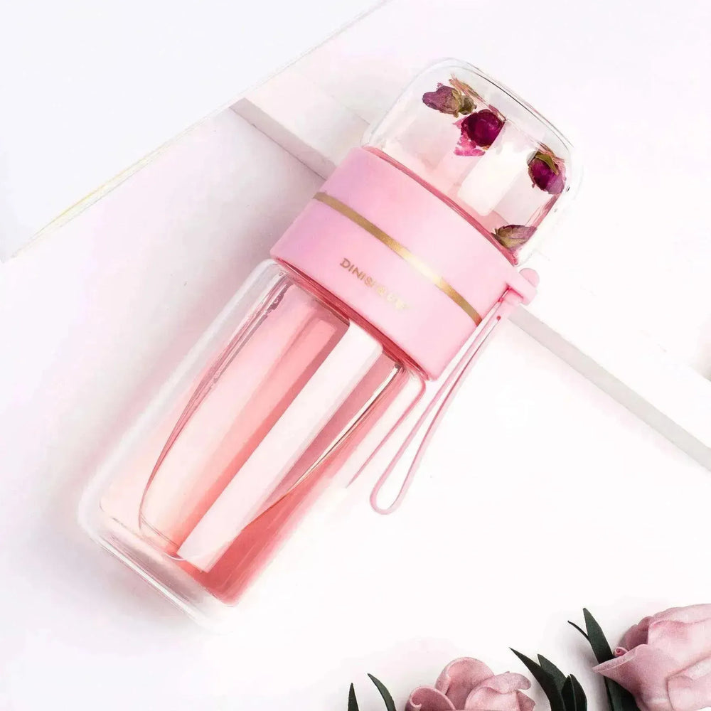 Tea Infuser Filter Separation Double Wall Glass Bottle - EX-STOCK CANADA