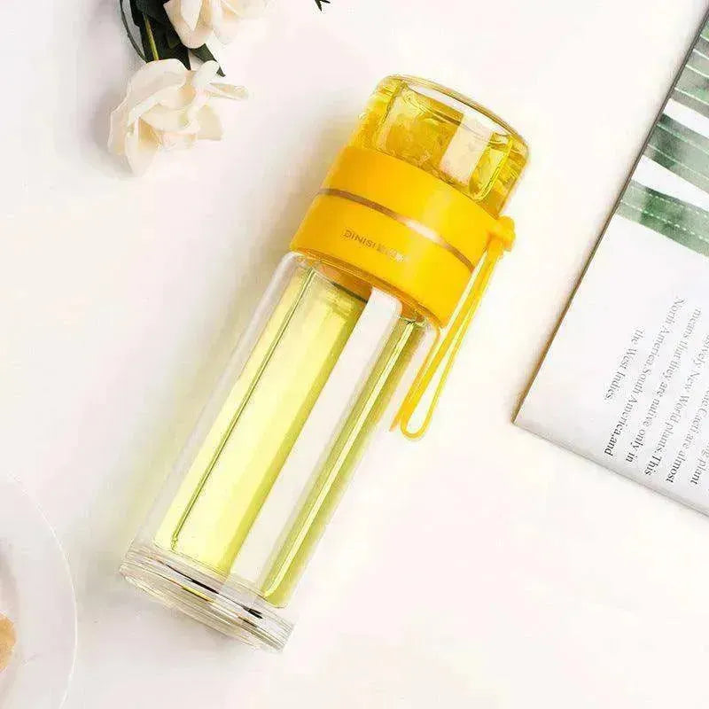 Tea Infuser Filter Separation Double Wall Glass Bottle - EX-STOCK CANADA