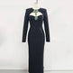 Temperament Long Sleeve Bandage Tight European And American Diamond Dinner Dress EX-STOCK Canada