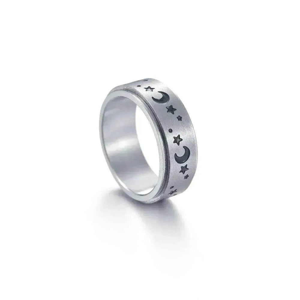 The Stars And The Moon Rotating Titanium Steel Women Ring - EX-STOCK Canada