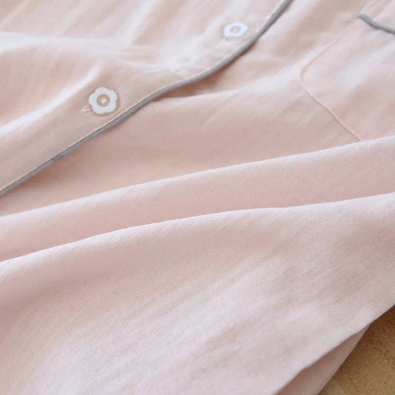 Three-piece Cotton Gauze Pajamas For Women - EX-STOCK Canada