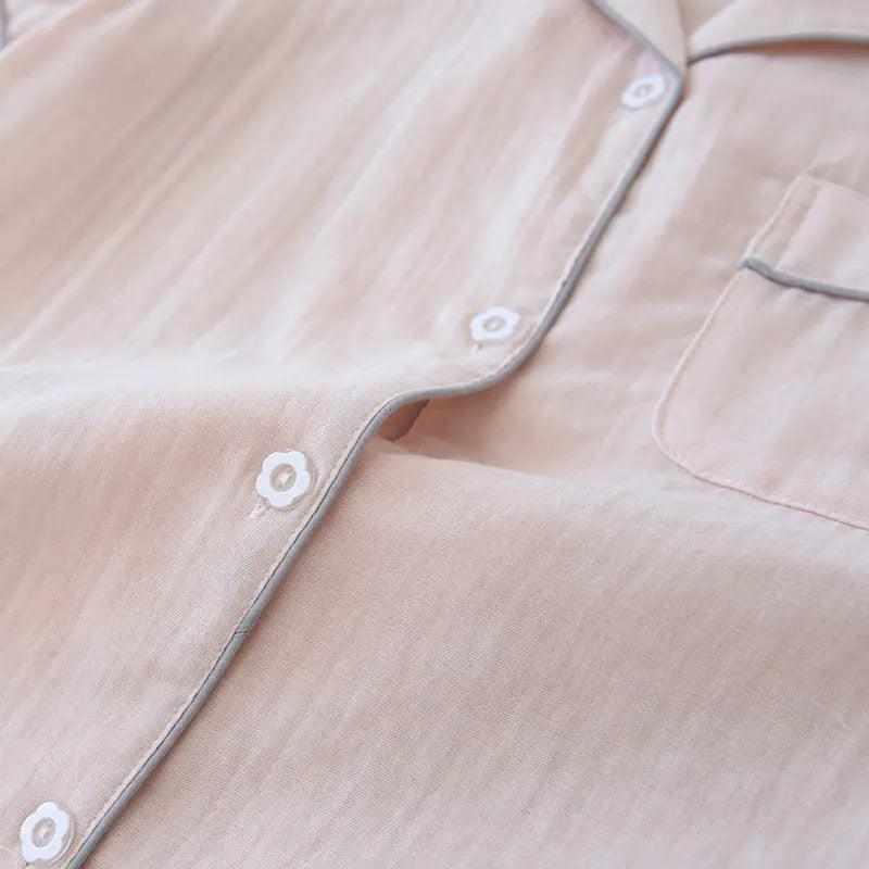 Three-piece Cotton Gauze Pajamas For Women - EX-STOCK Canada