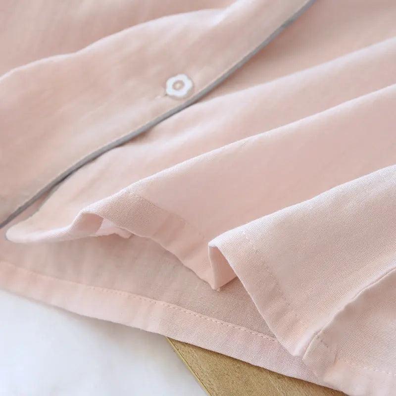 Three-piece Cotton Gauze Pajamas For Women - EX-STOCK Canada