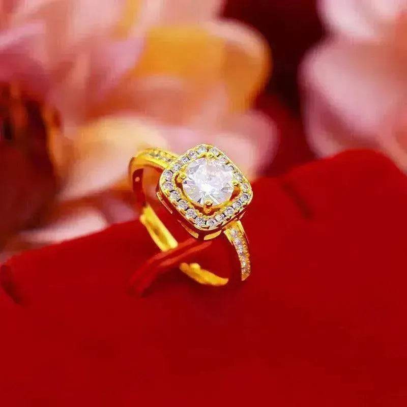 Three-piece Fashion Micro Inlaid Zircon Suit Women Necklace Earring Ring - EX-STOCK Canada