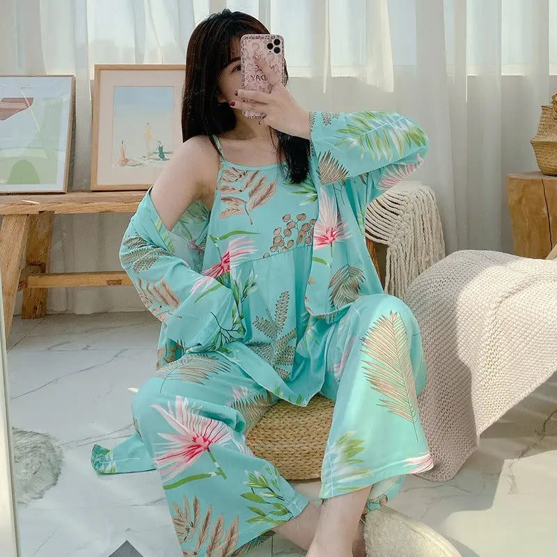Pyjama maison trois pièces pour femmes - EX-STOCK Canada