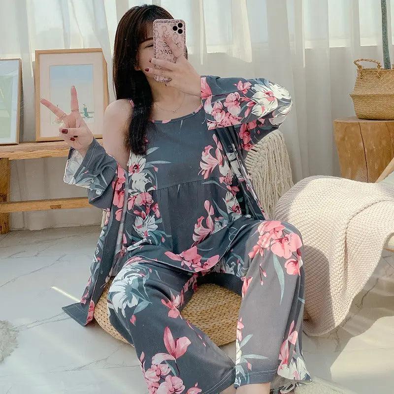 Pyjama maison trois pièces pour femmes - EX-STOCK Canada