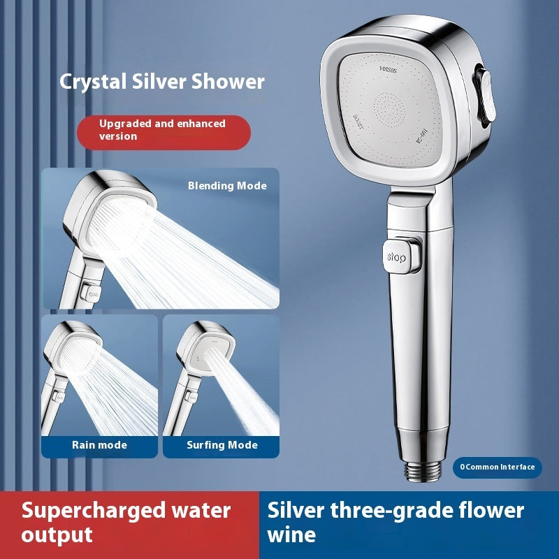 Three-speed Filter Supercharged Square Shower Head Handheld Nozzle EX-STOCK Canada