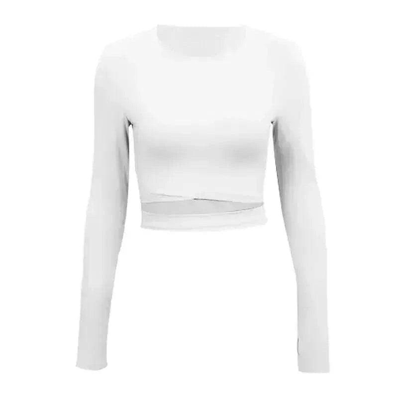 Ropa deportiva ajustada que deja el ombligo al descubierto para correr, gimnasio y yoga - EX-STOCK Canada