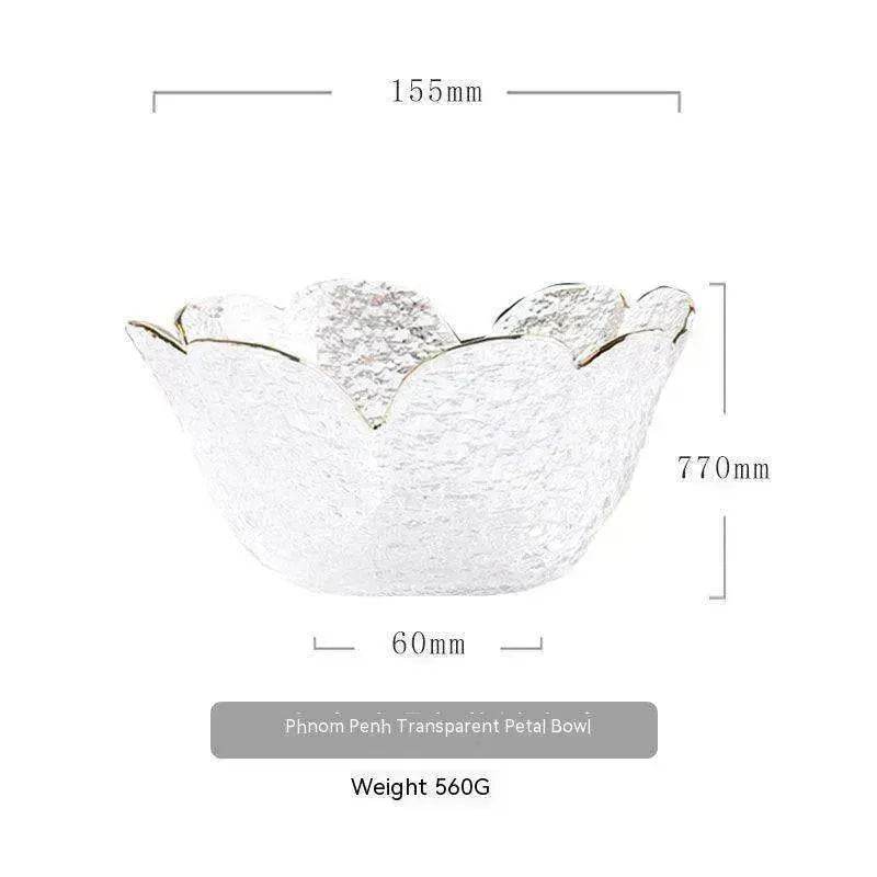 Traditional Japanese Style Hammer Pattern Petal Glass Bowl Set - EX-STOCK Canada