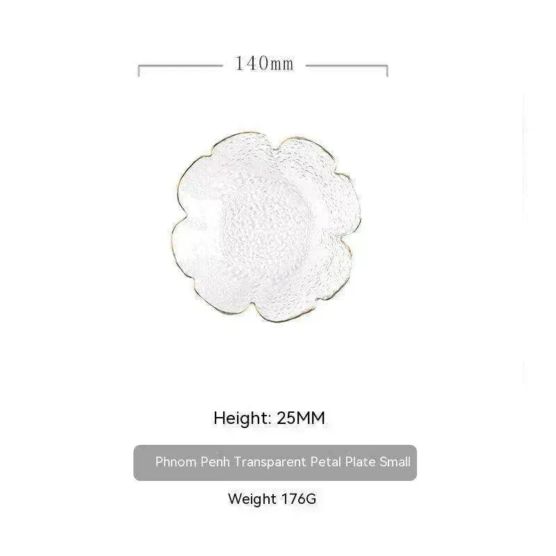 Traditional Japanese Style Hammer Pattern Petal Glass Bowl Set - EX-STOCK CANADA