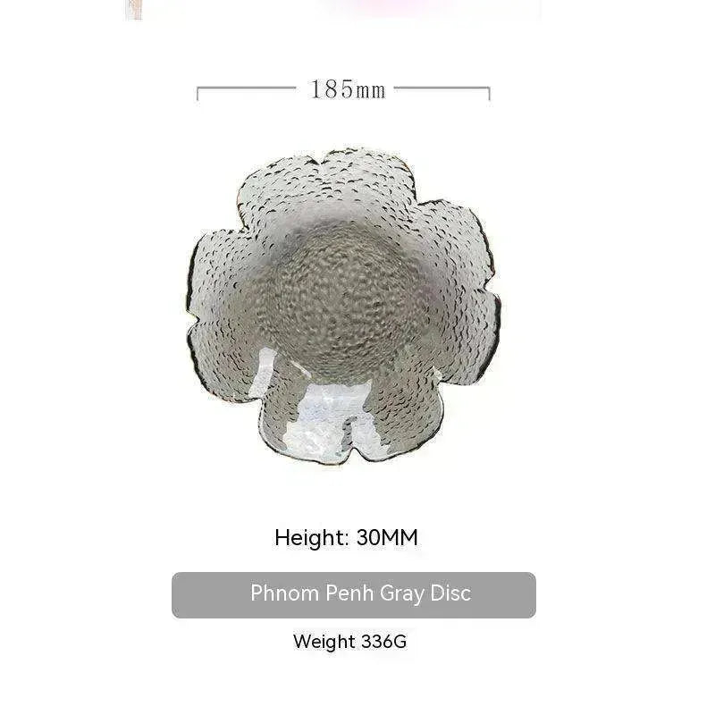 Traditional Japanese Style Hammer Pattern Petal Glass Bowl Set - EX-STOCK CANADA