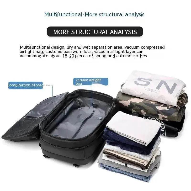 Reiserucksack Herren Business Multifunktions-Computer Tasche Vakuum-Kompression Rucksack mit großem Fassungsvermögen - EX-STOCK Canada