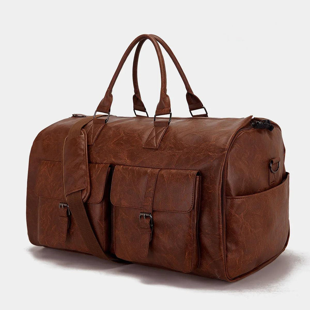 Travel Convenient Portable Garment Bag PU Leather Luggage Bag EX-STOCK Canada