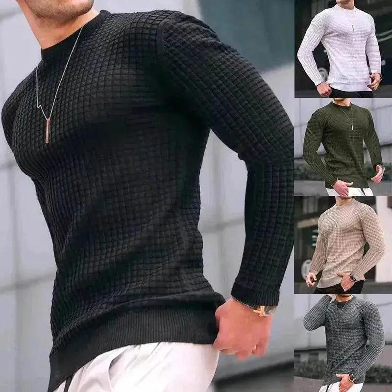 Trend Rundhals-Pullover Locker Gestricktes Langarm-Baumwolloberteil - EX-STOCK Canada